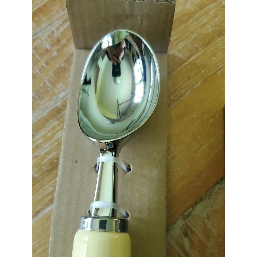 Greg Natale Pale Yellow Ice Cream Scoop Zinc Alloy And Ceramic